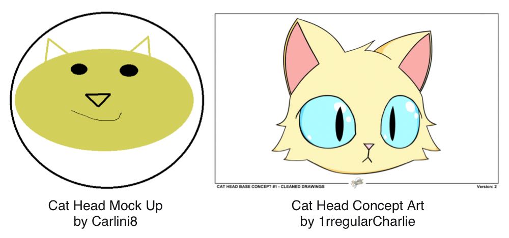 Mock Ups by Carlini8 and Cat Head Concept Art by 1rregularCharlie